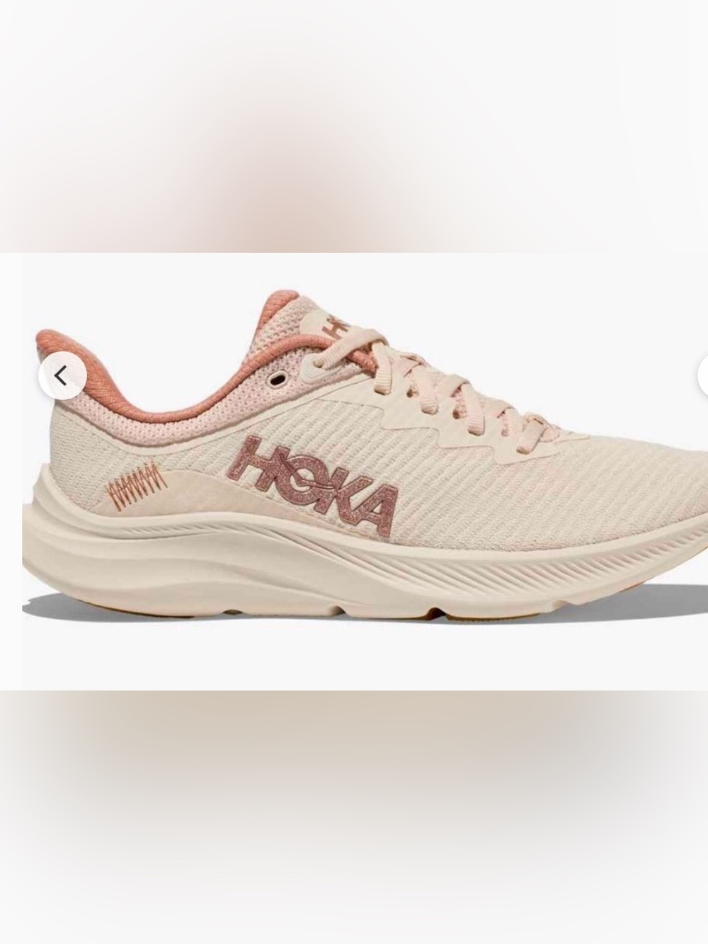 Hoka Women’s Light Blush/Peach Running Sneaker